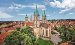 UNESCO World Heritage Site Naumburg Cathedral - Aerial view