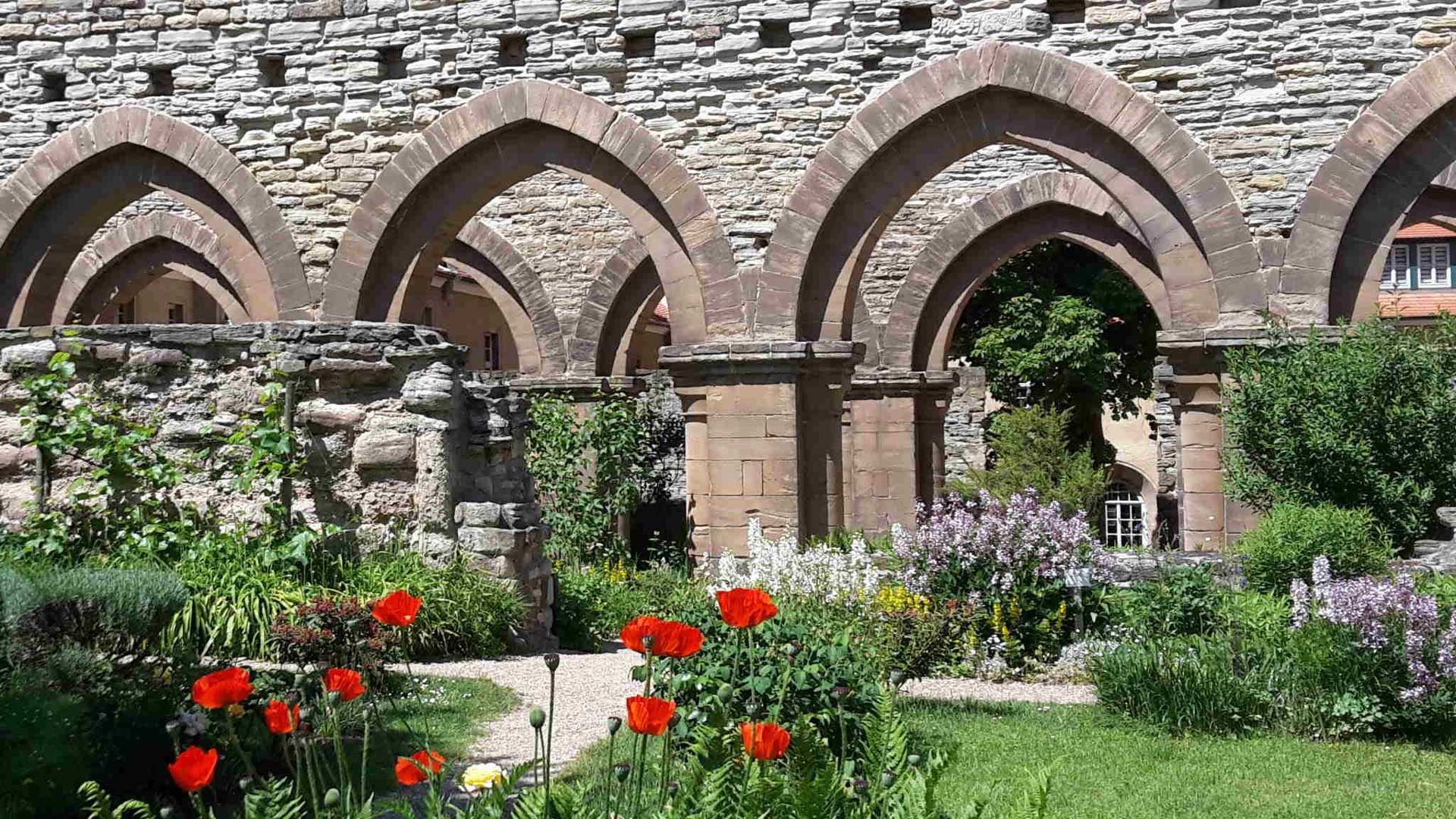 Kloster und Kaiserpfalz Memleben mit Klosterrruine und Klostergarten (c) Kloster Memleben