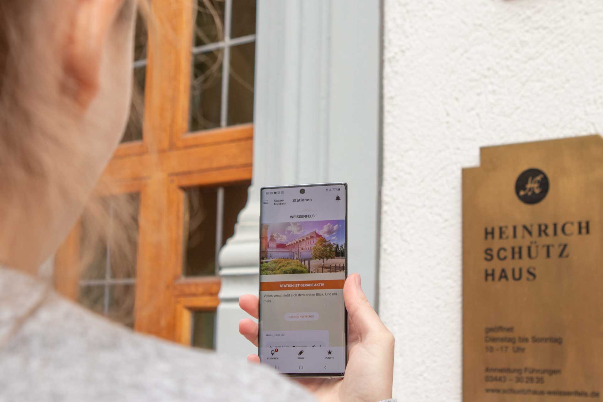 Mit Smartphone und App durch Saale-Unstrut - 8 digitale Führungen zum Kennenlernen Digitale Tour durchs Heinrich-Schütz-Haus Weißenfels (c) Anne Kasten