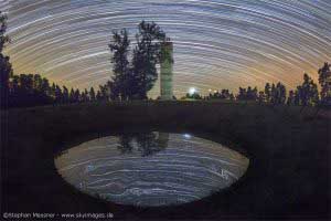 Shooting stars in the Celestial Eye on the Mittelberg near Nebra (c) Stephan Messner www.skyimages.de