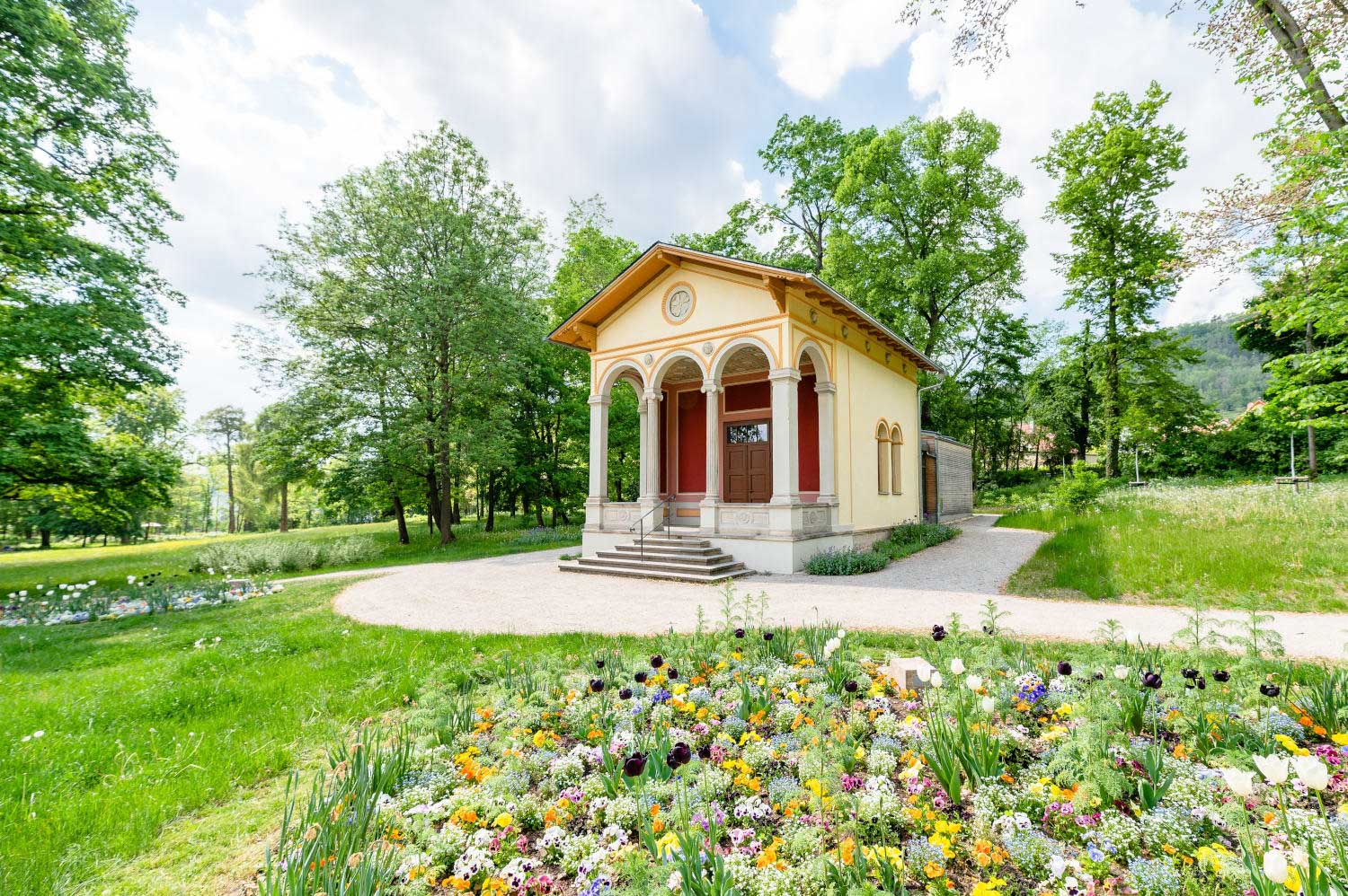 Theehuis in het Drackendorf Park (c) JenaKultur, Christopher Schmid