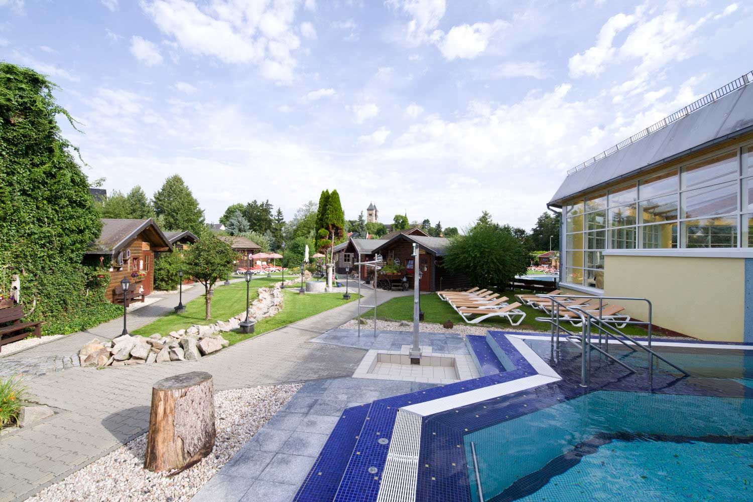 The Kristall Therme have a beautiful sauna wellness park (c) Tom Schrade