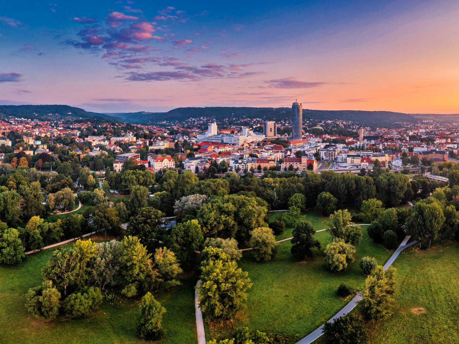 Het Volkspark Oberaue in Jena is een populaire bestemming (c) Daniel Suppe