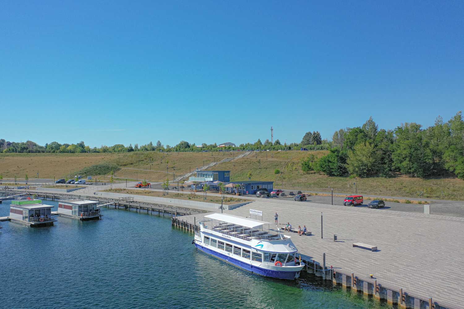 The MS Geiseltalsee departs from Marina Braunsbedra (c) Saale-Unstrut-Tourismus e.V., Falko Matte