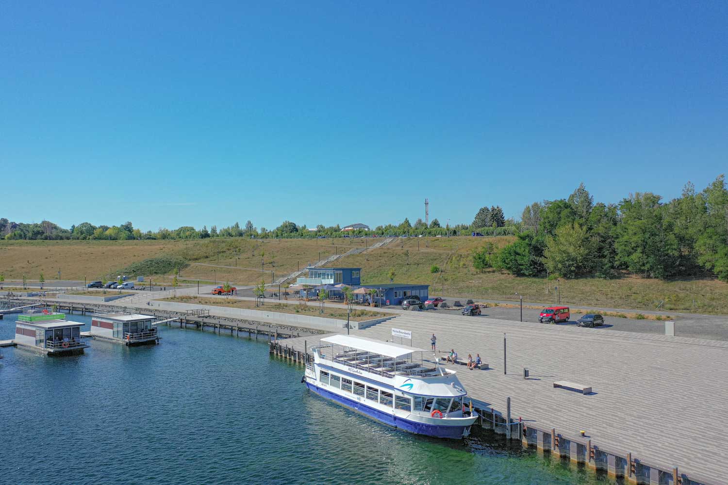 Die MS Geiseltalsee startet von der Marina Braunsbedra (c) Saale-Unstrut-Tourismus e.V., Falko Matte